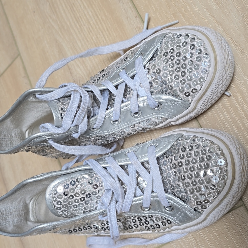 Balera silver sequin high tops